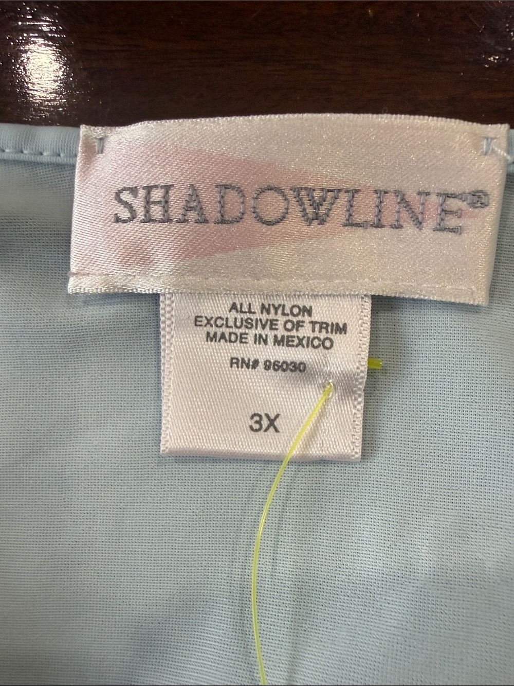 Shadowline Beloved Flutter Sleeve Light Blue Lace Babydoll Nylon Nightgown 3X - Picture 8 of 8